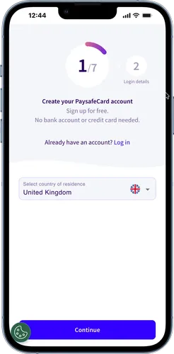 Create a myPaysafecard account
