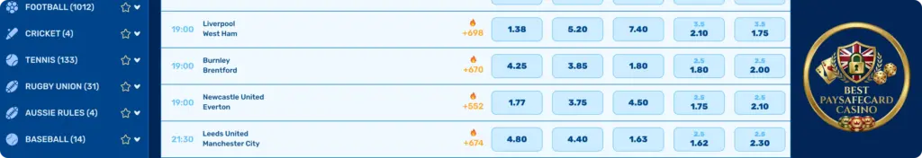 SpinFin Betting